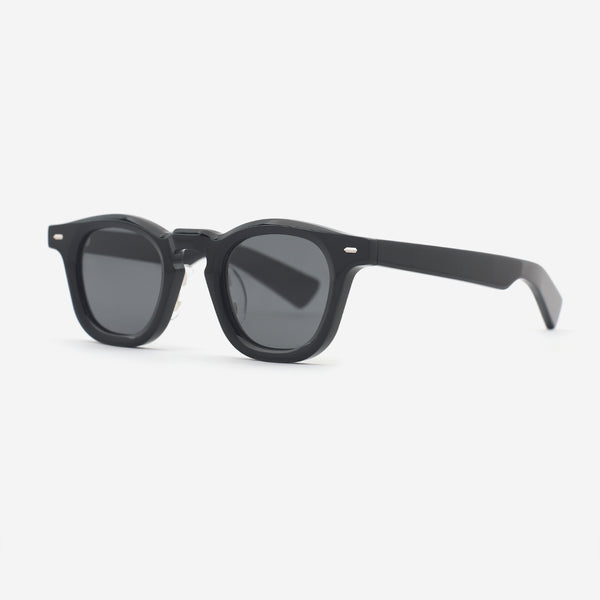 Classic Round Acetate Unisex Sunglasses 24A8117