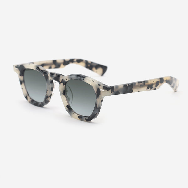 Classic Round Acetate Unisex Sunglasses 24A8117