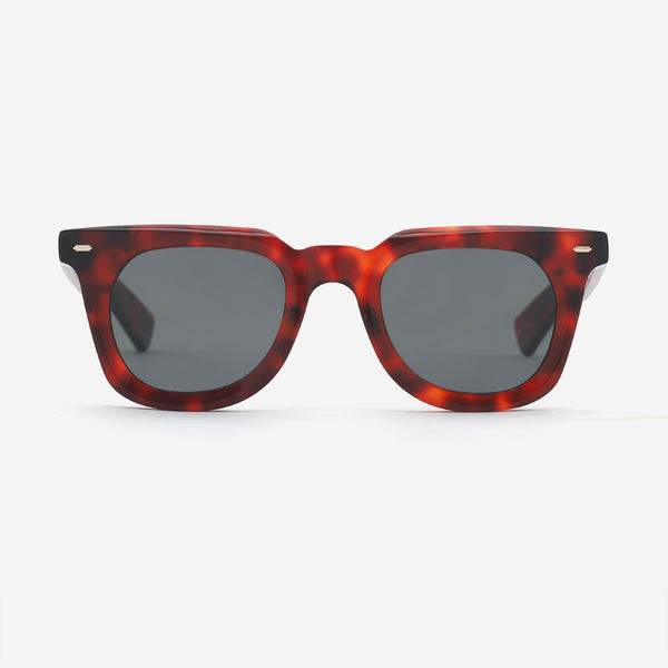 Retro Square Acetate Unisex Sunglasses 24A8118