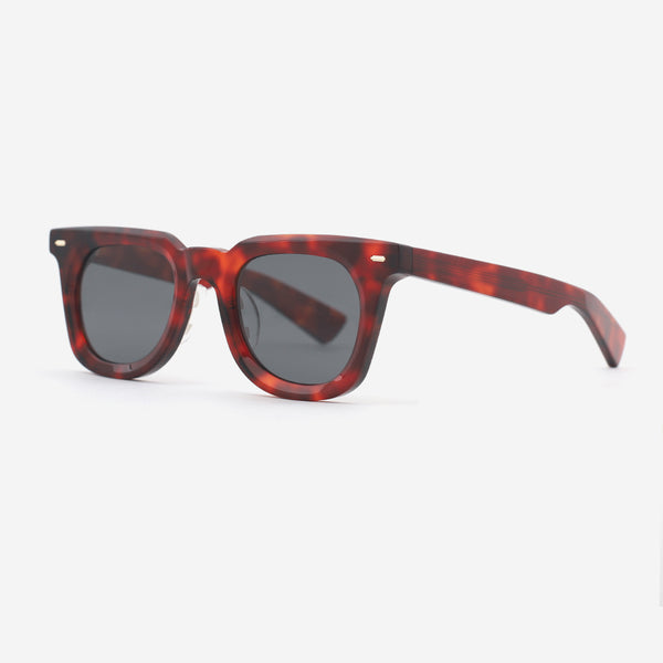 Retro Square Acetate Unisex Sunglasses 24A8118