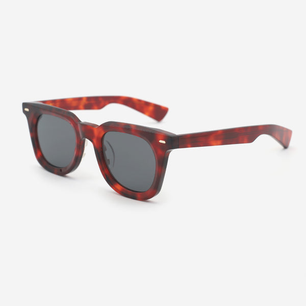 Retro Square Acetate Unisex Sunglasses 24A8118