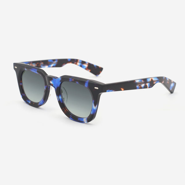 Retro Square Acetate Unisex Sunglasses 24A8118