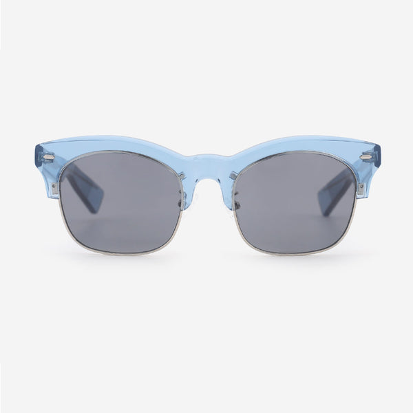 Square Acetate And Metal Combined Unisex Sunglasses 24A8119