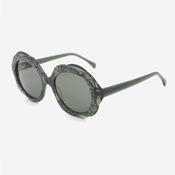 Unique Polygon Acetate Women's Sunglasses 24A8125