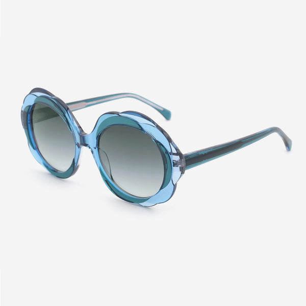 Unique Polygon Acetate Women's Sunglasses 24A8125