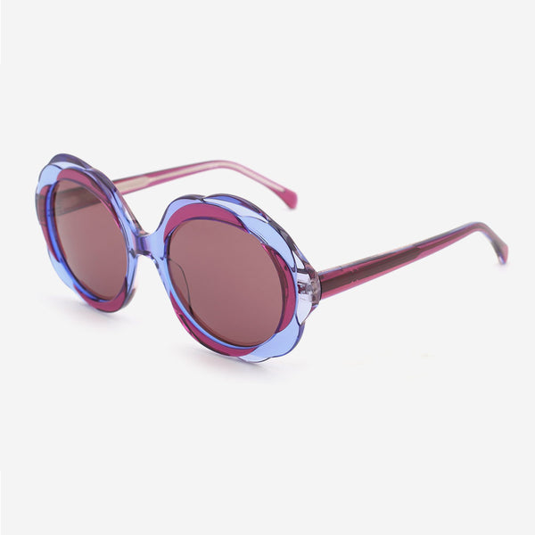 Unique Polygon Acetate Women's Sunglasses 24A8125