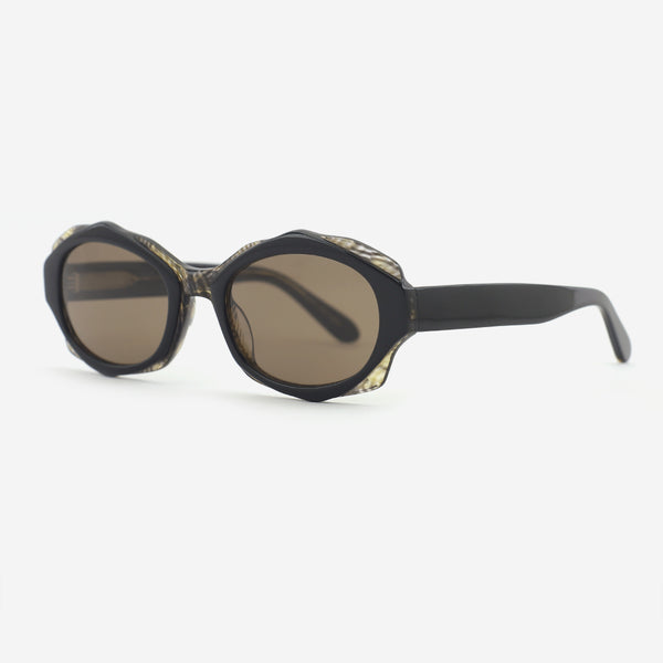 Delicate Polygon Acetate Women's Sunglasses 24A8126