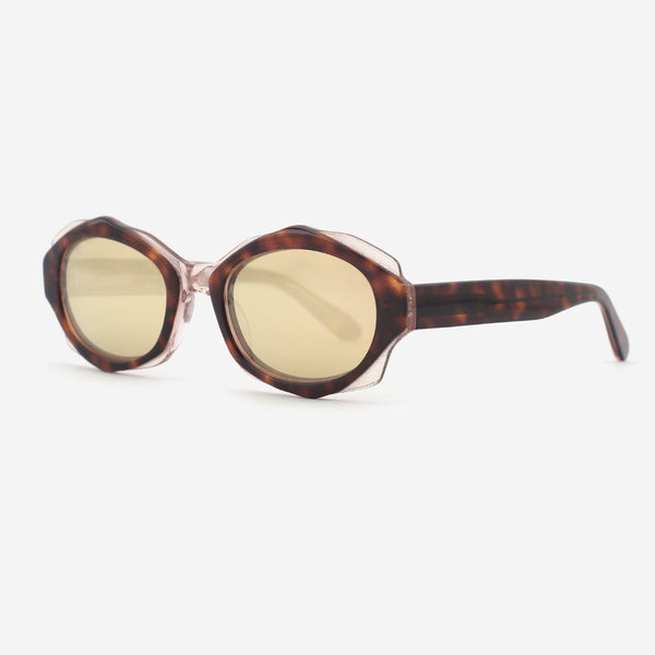 Delicate Polygon Acetate Women's Sunglasses 24A8126