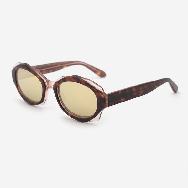 Delicate Polygon Acetate Women's Sunglasses 24A8126