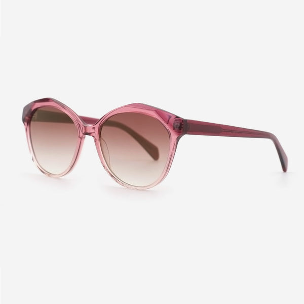 Cat Eye Laminated Acetate Female Sunglasses 24A8128