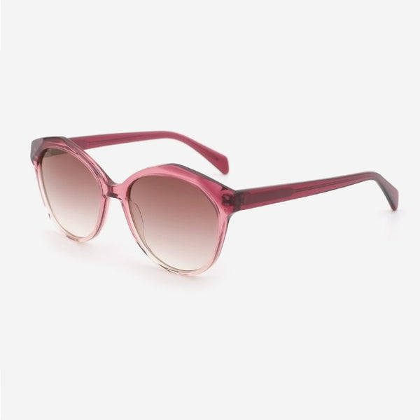 Cat Eye Laminated Acetate Female Sunglasses 24A8128