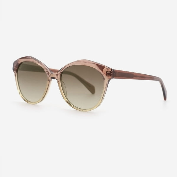 Cat Eye Laminated Acetate Female Sunglasses 24A8128