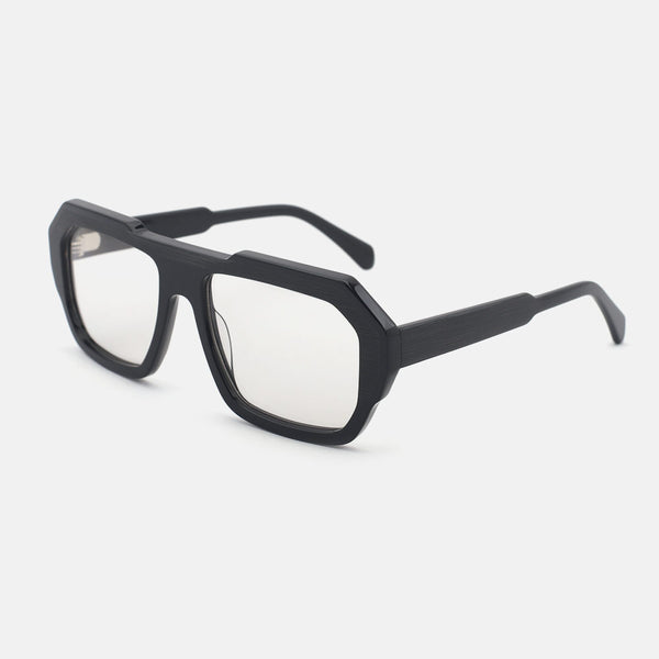 Square Dimensional Laminated Acetate Female Sunglasses 24A8129