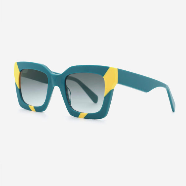 Modern Square Laminated Acetate Female Sunglasses 24A8130