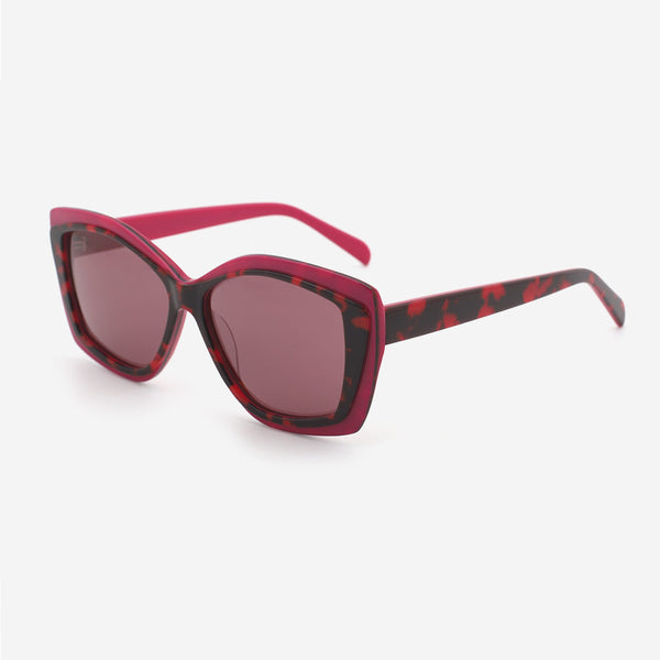 Fashion Cat Eye Acetate Female Sunglasses 24A8132