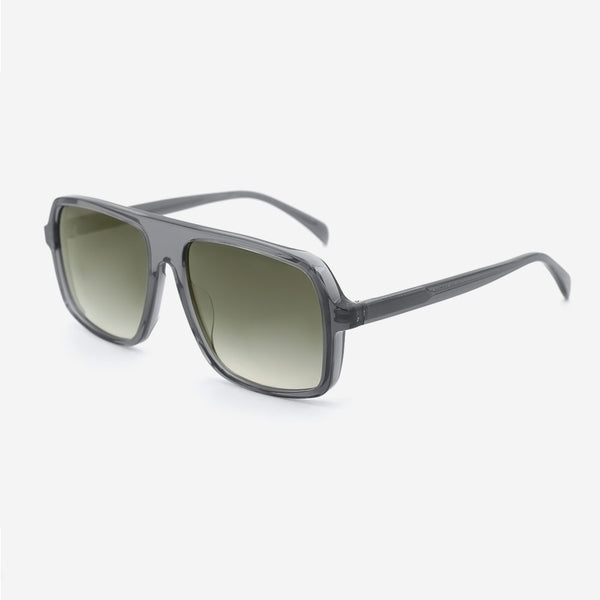 Aviator Flat Top Acetate Unisex Sunglasses 24A8135