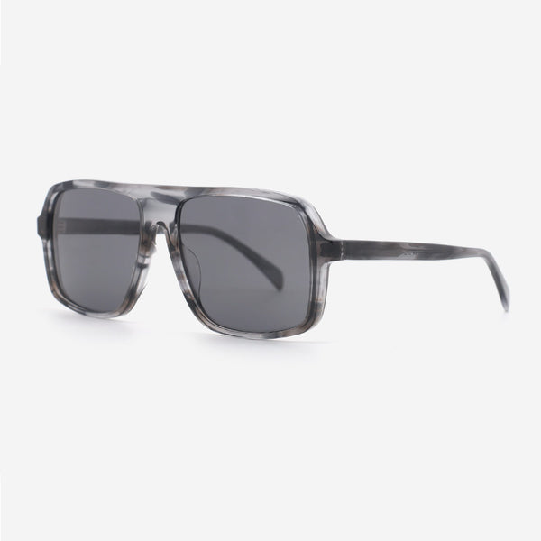 Aviator Flat Top Acetate Unisex Sunglasses 24A8135