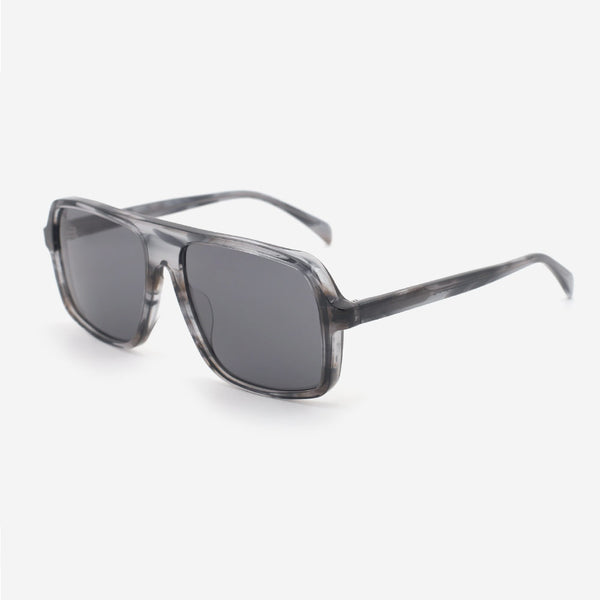 Aviator Flat Top Acetate Unisex Sunglasses 24A8135