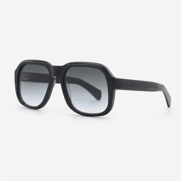 Square Oversize Bevel Acetate Unisex Sunglasses 24A8136