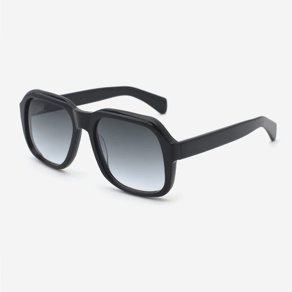 Square Oversize Bevel Acetate Unisex Sunglasses 24A8136