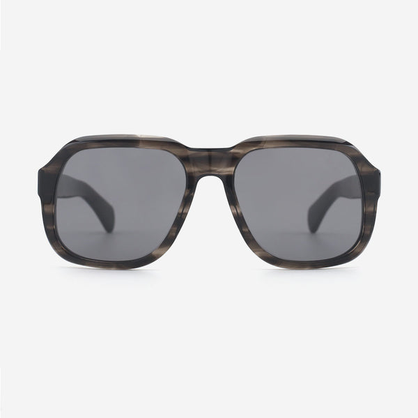 Square Oversize Bevel Acetate Unisex Sunglasses 24A8136