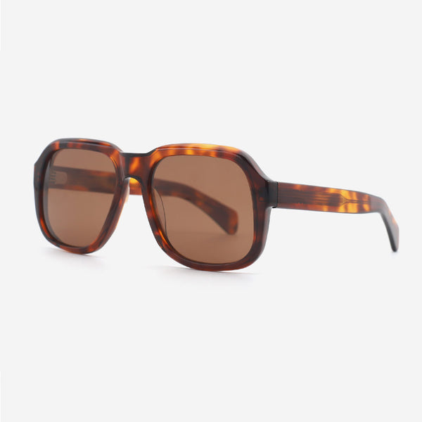 Square Oversize Bevel Acetate Unisex Sunglasses 24A8136