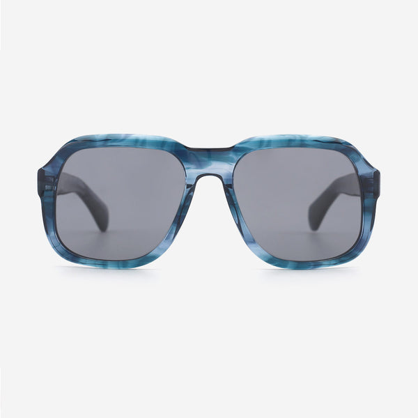 Square Oversize Bevel Acetate Unisex Sunglasses 24A8136