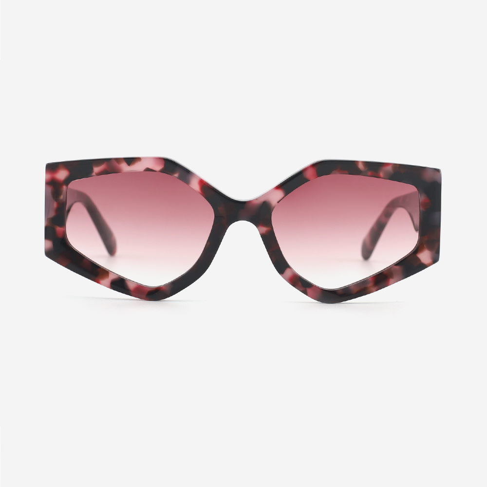 Geometric Cat Eye Acetate Women's Sunglasses 24A8145