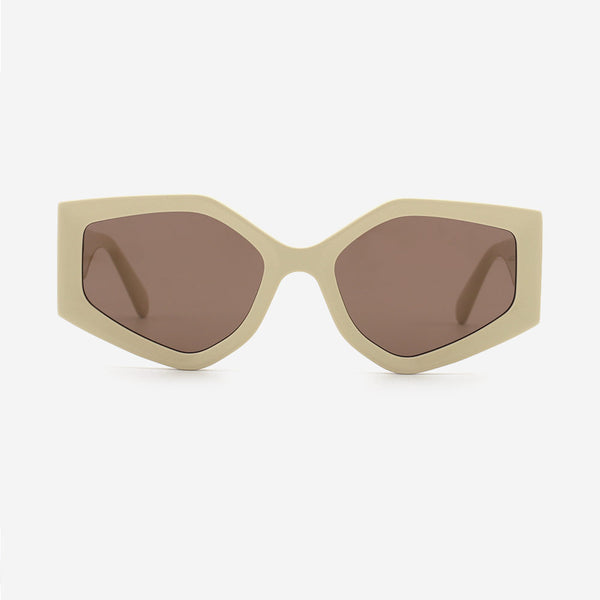 Geometric Cat Eye Acetate Women's Sunglasses 24A8145