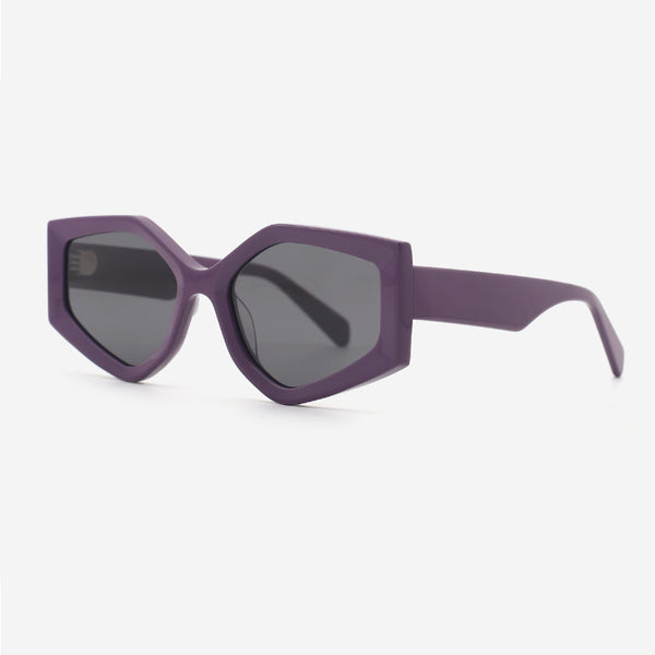 Geometric Cat Eye Acetate Women's Sunglasses 24A8145