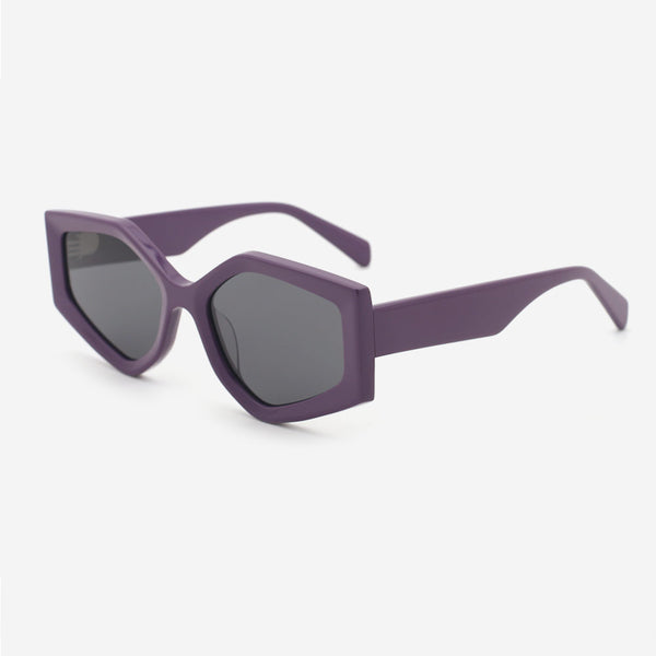 Geometric Cat Eye Acetate Women's Sunglasses 24A8145