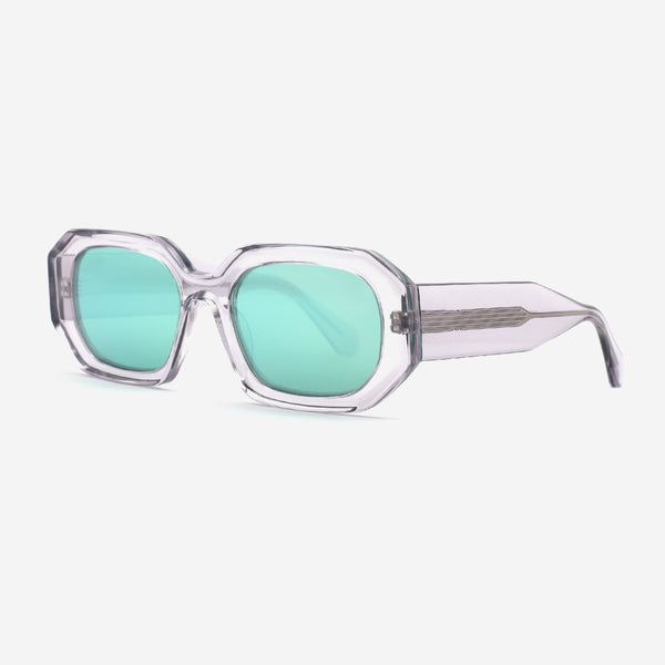 Trendy Rectangle Acetate Unisex Sunglasses 24A8152