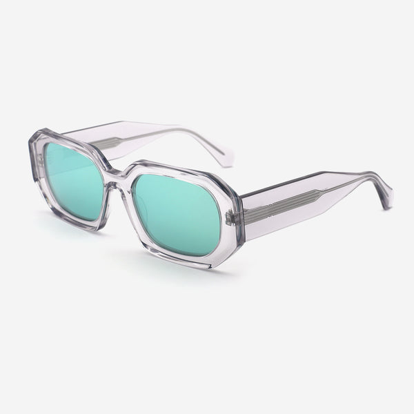 Trendy Rectangle Acetate Unisex Sunglasses 24A8152