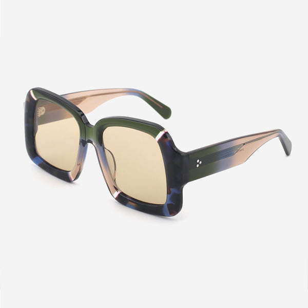 Polygon Laminated Acetate Unisex Sunglasses 24A8156