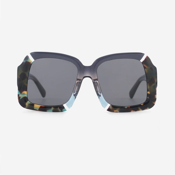 Polygon Laminated Acetate Unisex Sunglasses 24A8156