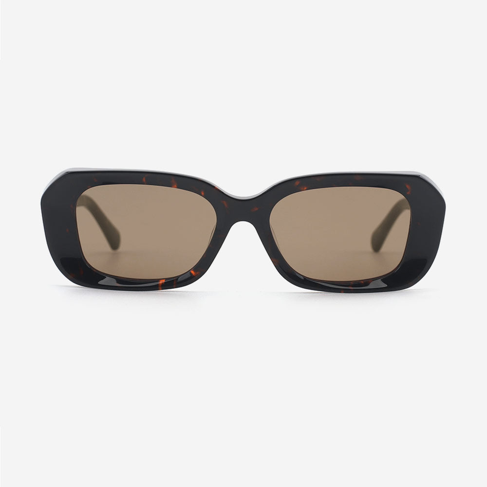 Rectangle Thick Acetate Unisex Sunglasses 24A8163