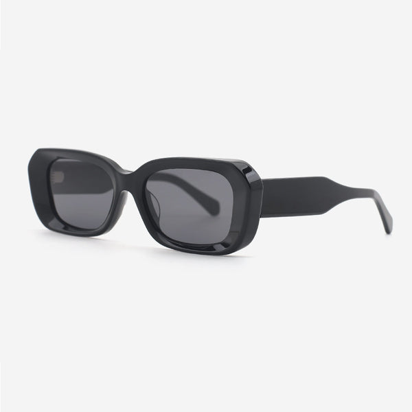 Rectangle Thick Acetate Unisex Sunglasses 24A8163