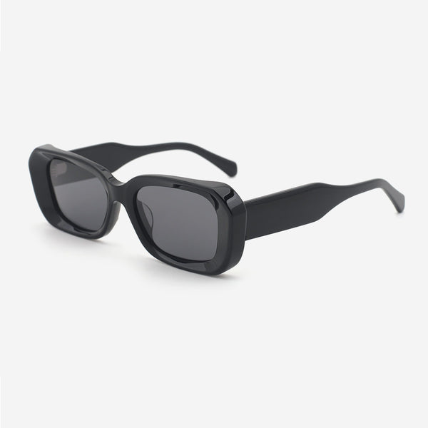 Rectangle Thick Acetate Unisex Sunglasses 24A8163