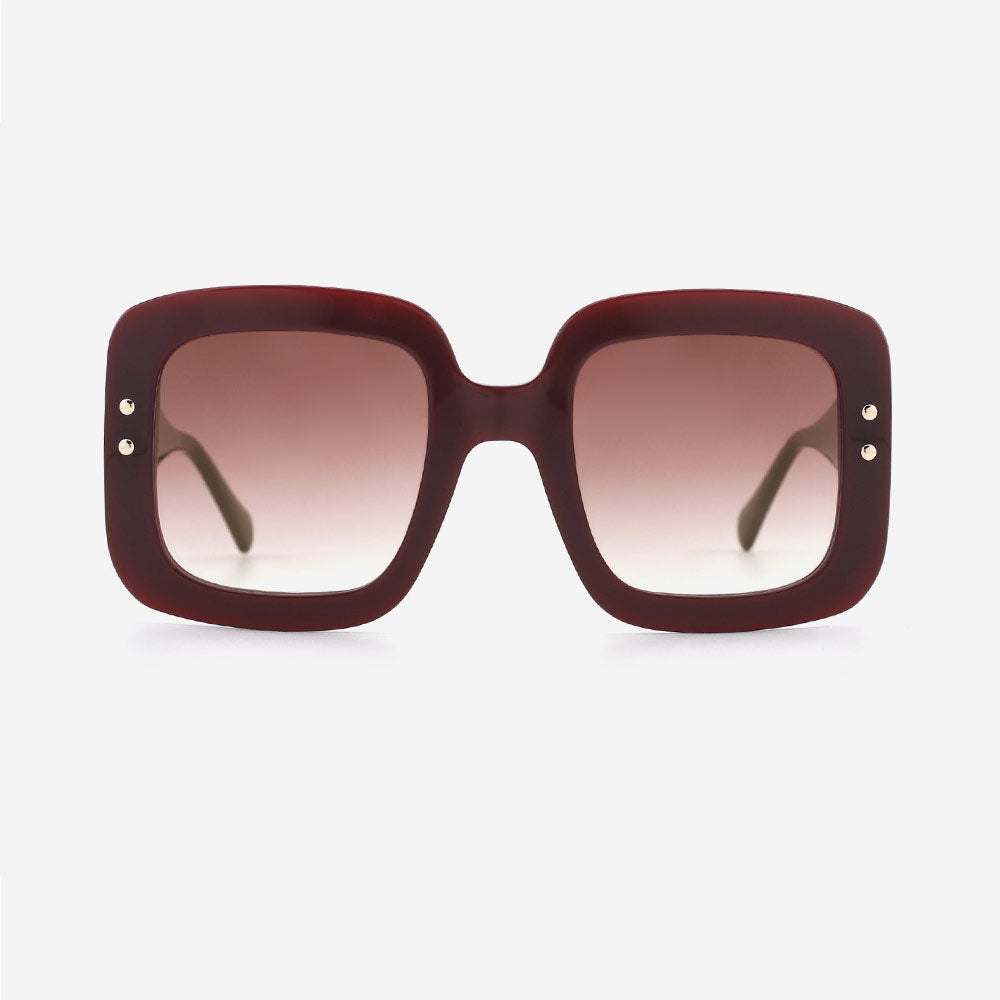 Square Oversize Laminated Acetate Unisex Sunglasses 24A8164