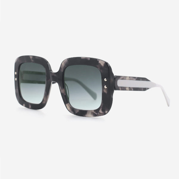 Square Oversize Laminated Acetate Unisex Sunglasses 24A8164