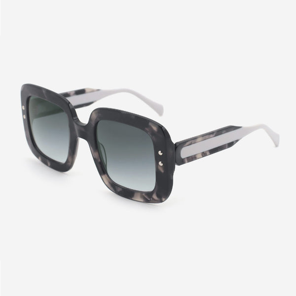 Square Oversize Laminated Acetate Unisex Sunglasses 24A8164