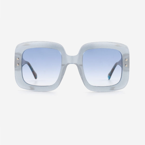 Square Oversize Laminated Acetate Unisex Sunglasses 24A8164