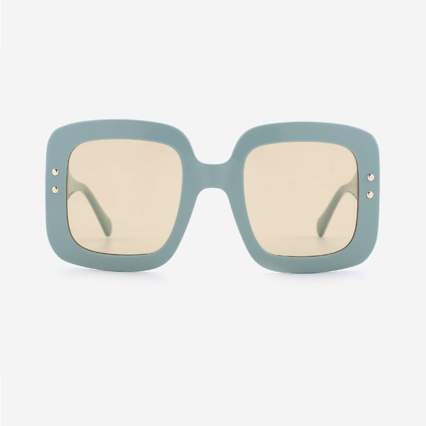 Square Oversize Laminated Acetate Unisex Sunglasses 24A8164