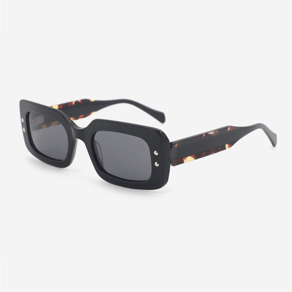 Rectangle Laminated Acetate Unisex Sunglasses 24A8165