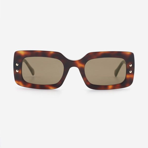 Rectangle Laminated Acetate Unisex Sunglasses 24A8165