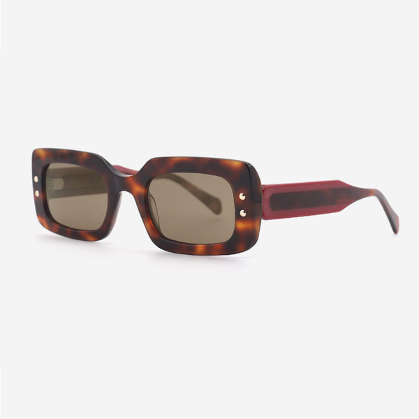 Rectangle Laminated Acetate Unisex Sunglasses 24A8165