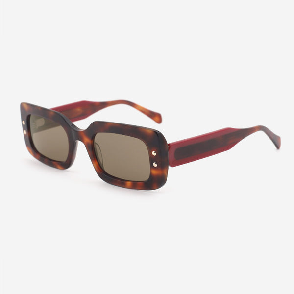 Rectangle Laminated Acetate Unisex Sunglasses 24A8165