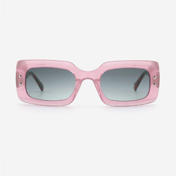 Rectangle Laminated Acetate Unisex Sunglasses 24A8165