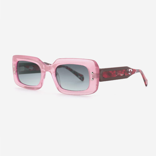 Rectangle Laminated Acetate Unisex Sunglasses 24A8165