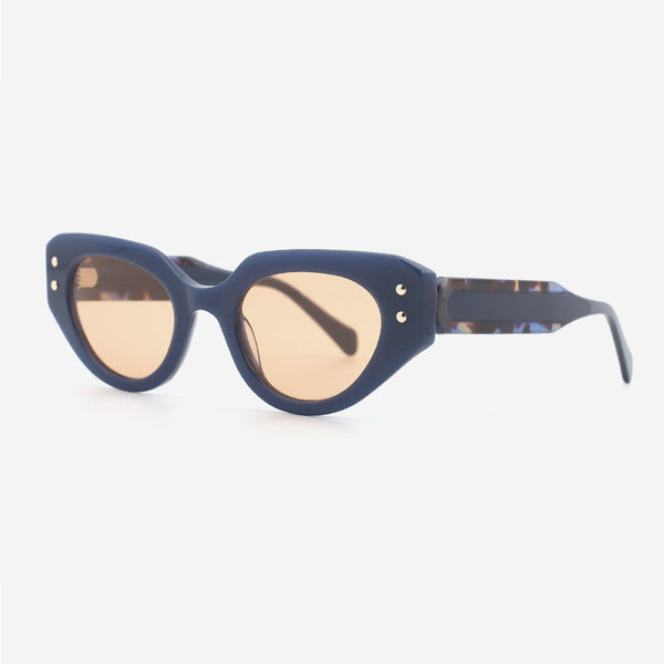 Cat Eye Laminated Acetate Female Sunglasses 24A8166